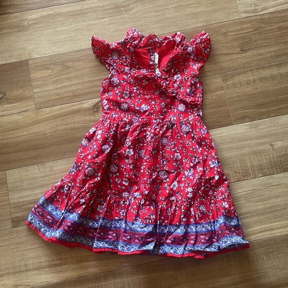 Janie and Jack Floral Ruffle Trim Dress - Picture 13 of 13